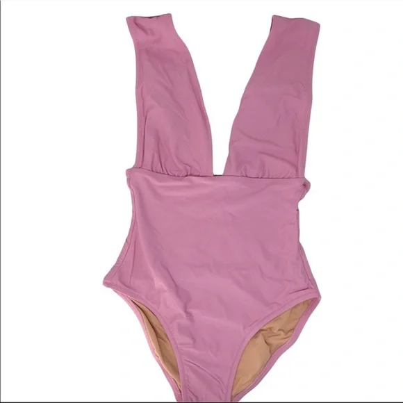J. Crew Plunge V Neck One Piece Swimsuit in Wild Petunia Size 0 NWT